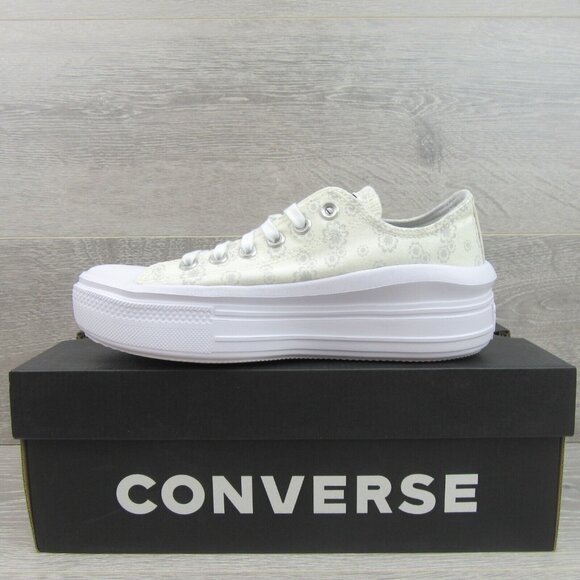 Converse Chuck Taylor All Star Move OX Floral Shoes Womens Size 7.5 NEW - Picture 3 of 15